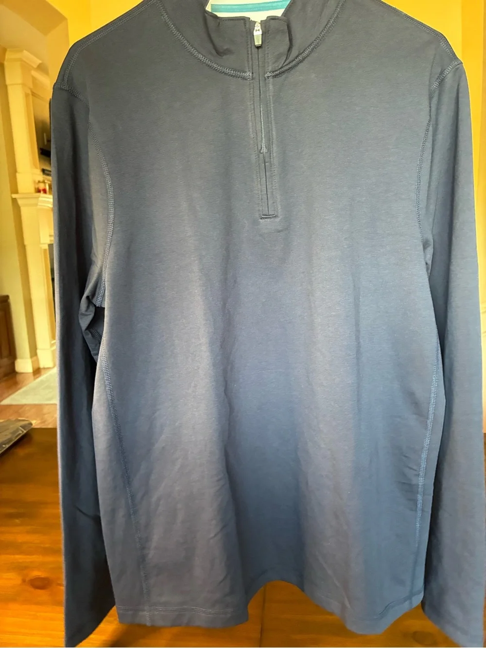 Men's Quarter-Zip Long Sleeve Shirt - Navy